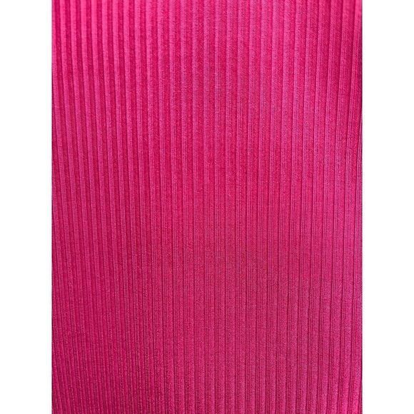 Nastygal  Bright Pink Ribbed Long Sleeve Bodycon Dress Size 8 - Picture 7 of 10
